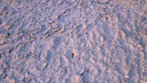 Frozen Ice Siberian River — Stock Video