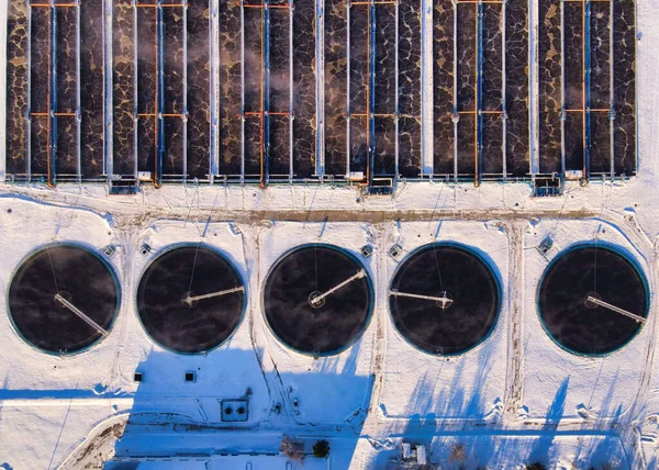 シベリア都市トムスクの下水処理場 — ストック写真