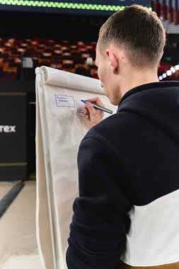 Moskova, Rusya - 27.03.2021: Irina Viner-Usmanova ritmik jimnastik sarayı, Olay Moskova Seyahat Hack 2021                  