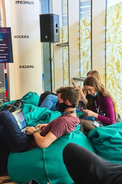 Moskova, Rusya - 27.03.2021: Irina Viner-Usmanova ritmik jimnastik sarayı, Olay Moskova Seyahat Hack 2021