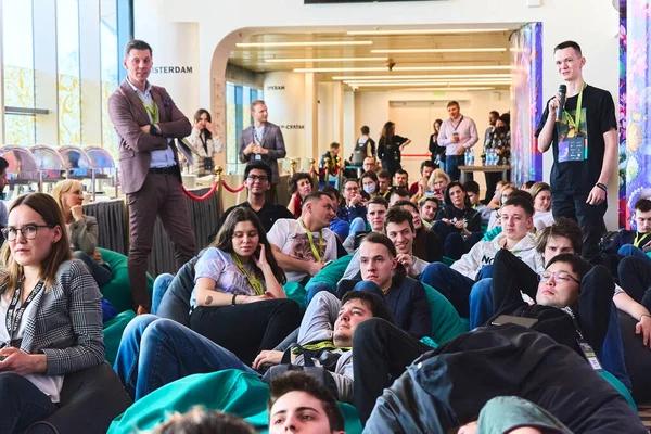 Moskova, Rusya - 27.03.2021: Irina Viner-Usmanova ritmik jimnastik sarayı, Olay Moskova Seyahat Hack 2021