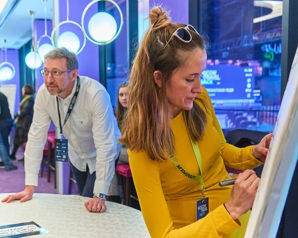 Moskova, Rusya - 27.03.2021: Irina Viner-Usmanova ritmik jimnastik sarayı, Olay Moskova Seyahat Hack 2021
