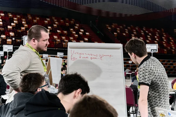 Moskova, Rusya - 27.03.2021: Irina Viner-Usmanova ritmik jimnastik sarayı, Olay Moskova Seyahat Hack 2021                  