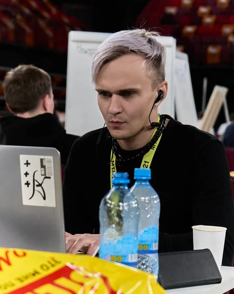 Moskova, Rusya - 27.03.2021: Irina Viner-Usmanova ritmik jimnastik sarayı, Olay Moskova Seyahat Hack 2021                  