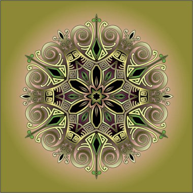 Yazdırma için mandala sanat süsü