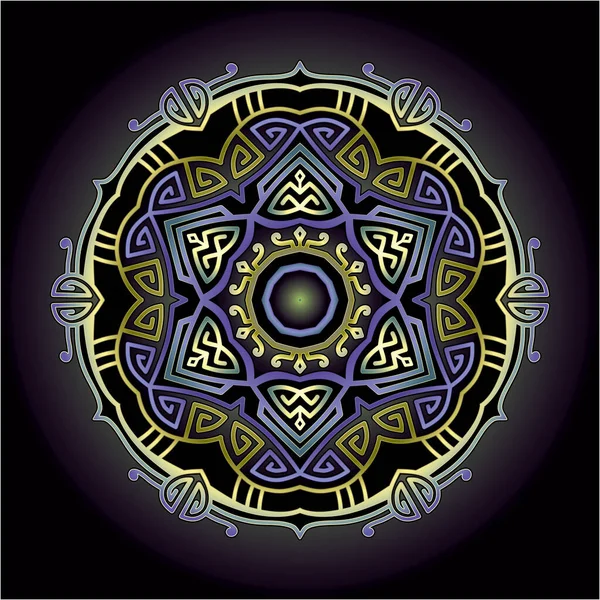 Ornement Art Mandala Pour Impression — Image vectorielle
