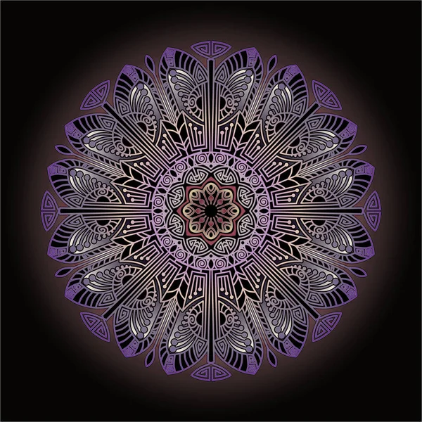 Mandala Kunst Ornament Voor Het Afdrukken — Stockvector