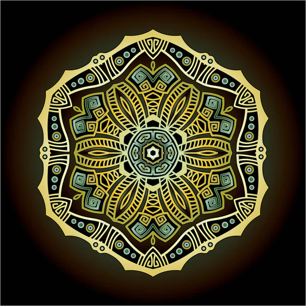 Mandala Art Ornament Für Den Druck — Stockvektor