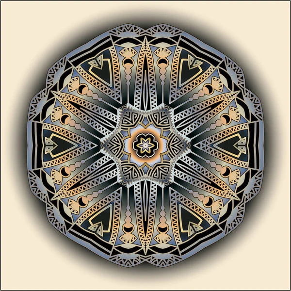 Ornement Art Mandala Pour Impression — Image vectorielle