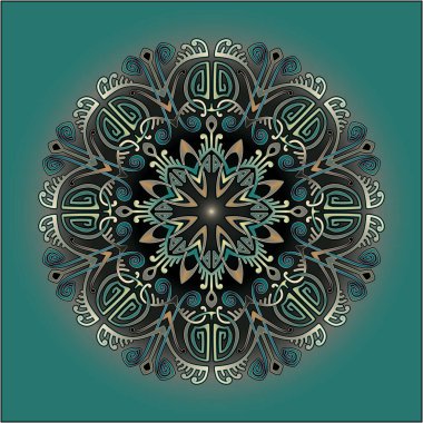 Yazdırma için mandala sanat süsü