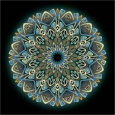 Yazdırma için mandala sanat süsü