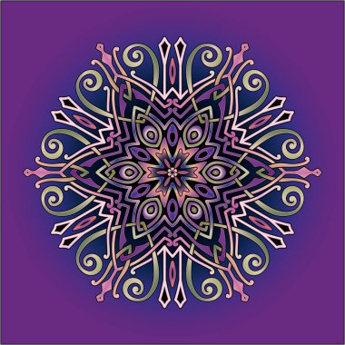 Yazdırma için mandala sanat süsü