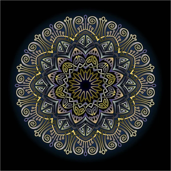 Mandala Art Ornament Für Den Druck — Stockvektor