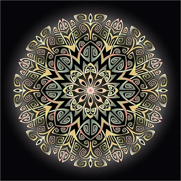 Mandala Art Ornament Für Den Druck — Stockvektor