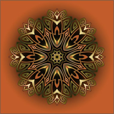 Yazdırma için mandala sanat süsü