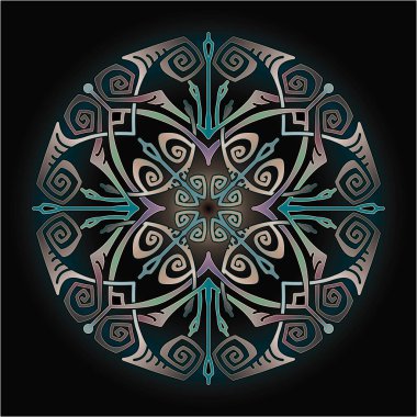 Yazdırma için mandala sanat süsü