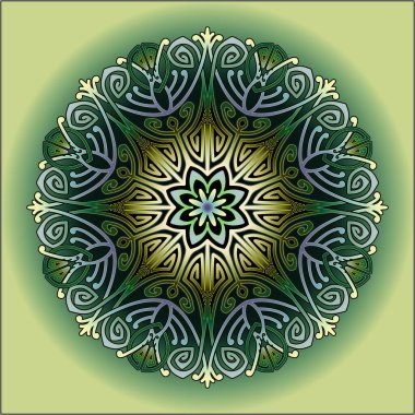 Yazdırma için mandala sanat süsü