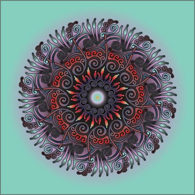 Yazdırma için mandala sanat süsü