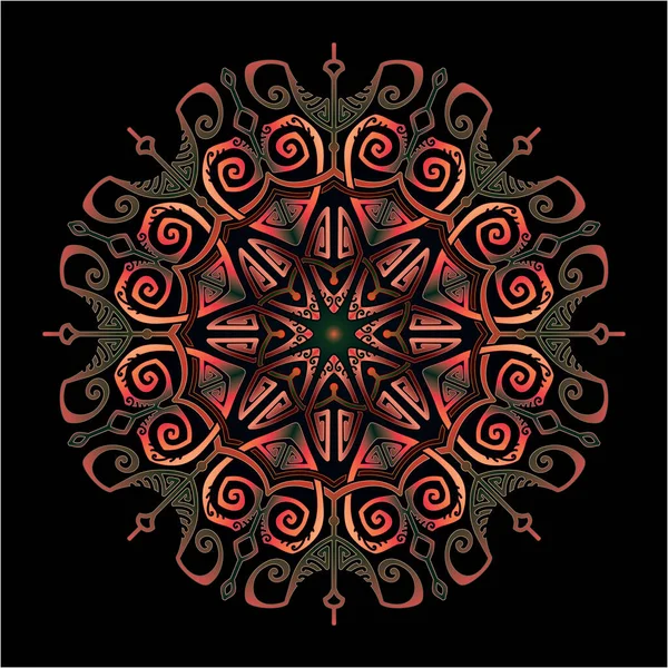 Mandala Ozdoba Artystyczna Drukowania — Wektor stockowy