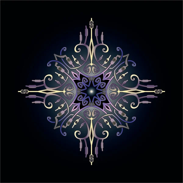Ornamento Arte Mandala Para Imprimir — Archivo Imágenes Vectoriales
