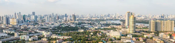 Bangkok Cityscape Panarama ile - Stok İmaj