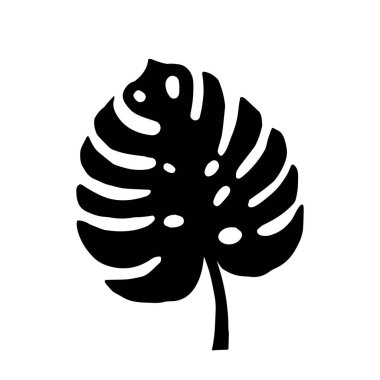 Beyaz arka planda izole edilmiş canavar yaprakları. vektör EPS10.