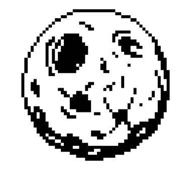 Ay simgesi. Piksel sanatı izole arkaplan