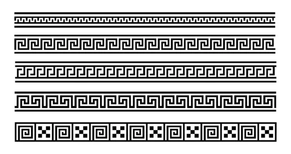 Griechisch Mäandern Nahtlose Geometrische Muster Vektor Eps — Stockvektor