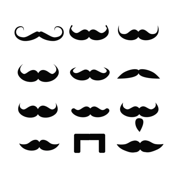 Ensemble de barbes et moustaches pour le plaisir — Image vectorielle