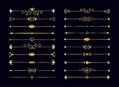 Mücevher takımı. Çiçek metin ayırıcı elementlerin toplanması. Vektör izole edilmiş beyaz arkaplan.