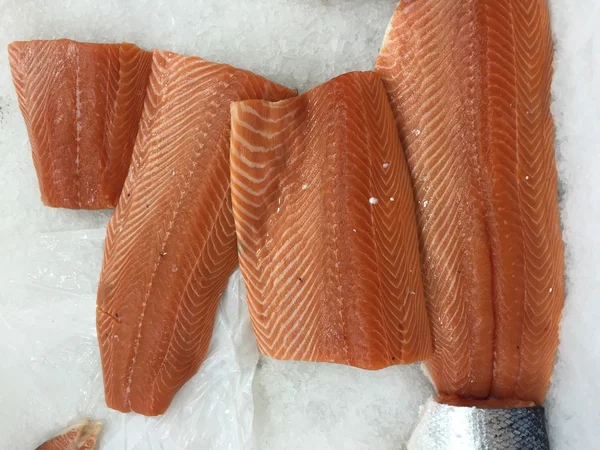 Kırmızı balık somon fileto — Stok fotoğraf