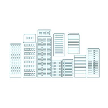 Vektör eps çizim satırı binaların ayarla