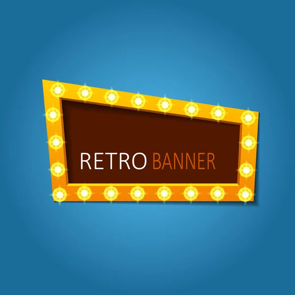 Vetor banners retro brilhantes com efeitos de luz — Vetor de Stock