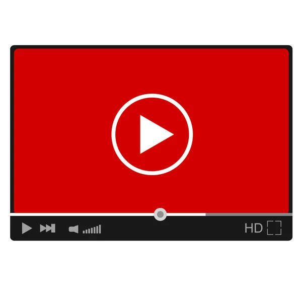 Modern düz video oynatıcı arayüz. Vektör eps