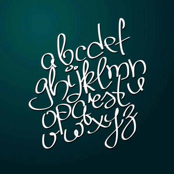 Vektor handgjorda brush script, bra bokstäver eps — Stock vektor