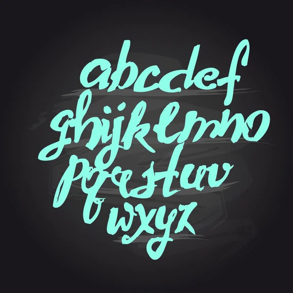 Vektor handgjorda brush script, bra bokstäver eps — Stock vektor