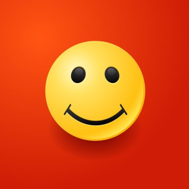 Gözleri kırmızı bir arka plan üzerinde gülümseyen ile ifade gülümseyen