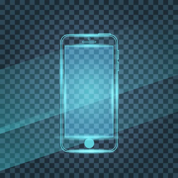 Ícone de contorno do smartphone no estilo iphone eps — Vetor de Stock