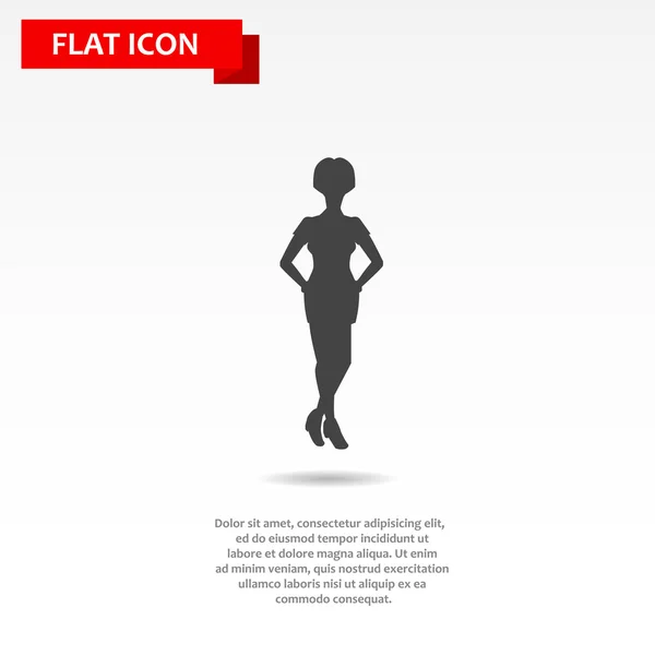 Flat vector woman business illustraton — Stock Vector