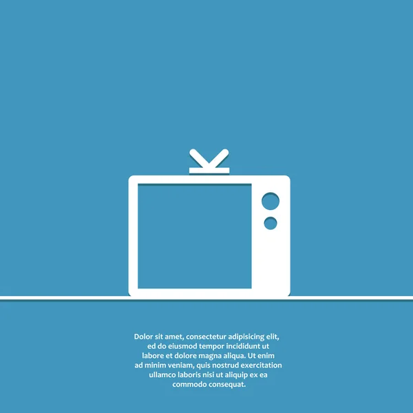 Het pictogram van de TV. Platte ontwerpstijl. Vector Eps 10. — Stockvector