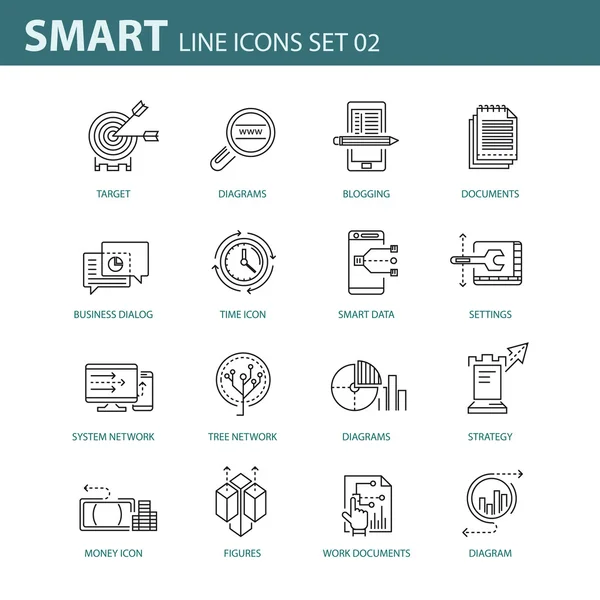 İş, Infographic ve farklı projeler için çağdaş ince çizgi Icons set