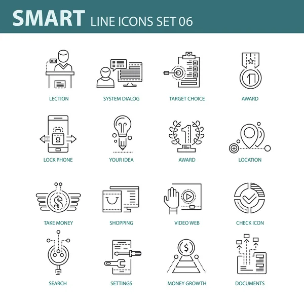 İş, Infographic ve farklı projeler için çağdaş ince çizgi Icons set