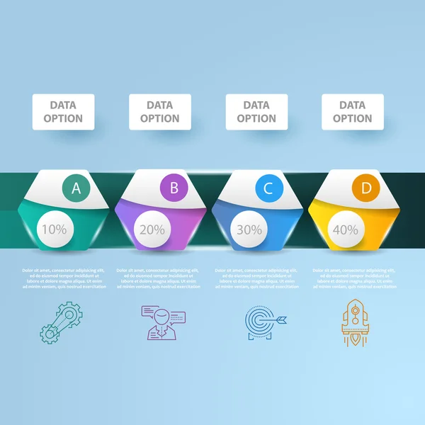 Vektorelemente für die Infografik. Vorlage für Diagramm, Grafik, Präsentation und Diagramm. Geschäftsveranschaulichung — Stockvektor