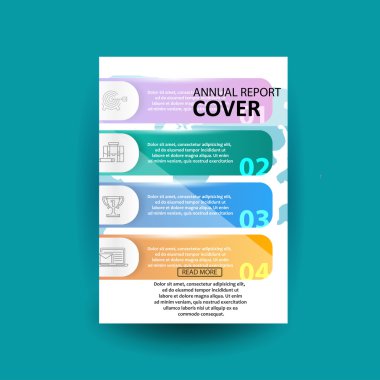 Kapak yıllık afiş Poster A4 boyutu için vektör tasarımı