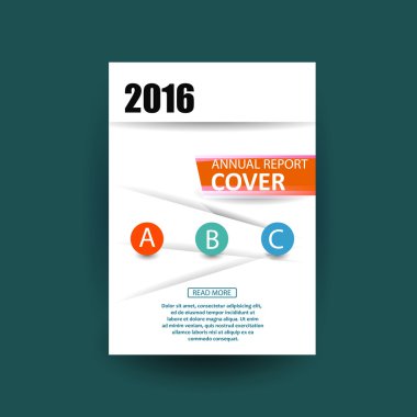 Kapak yıllık afiş Poster A4 boyutu için vektör tasarımı