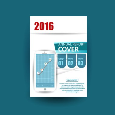 Kapak yıllık afiş Poster A4 boyutu için vektör tasarımı