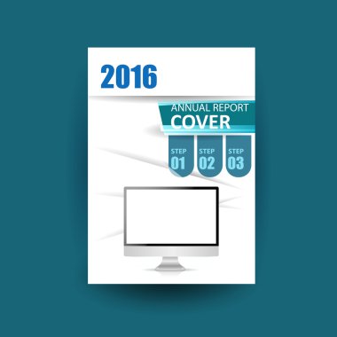 Kapak yıllık afiş Poster A4 boyutu için vektör tasarımı