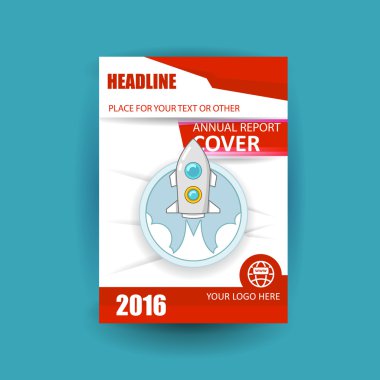Kapak yıllık afiş Poster A4 boyutu için vektör tasarımı