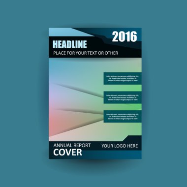 Kapak yıllık afiş Poster A4 boyutu için vektör tasarımı