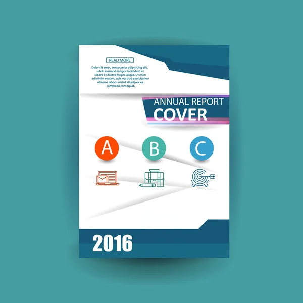 Διανυσματικό σχέδιο για κάλυψη ετήσια Flyer ΑΦΙΣΑ Α4 μέγεθος — Διανυσματικό Αρχείο
